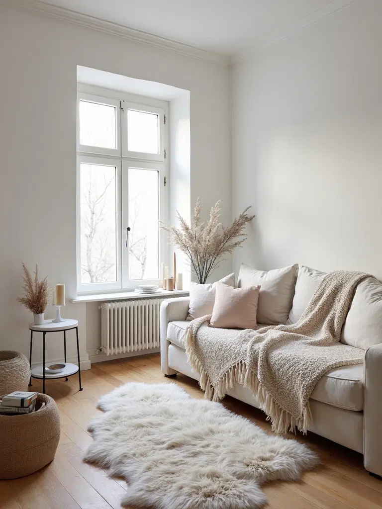 inviting textiles and elements of hygge