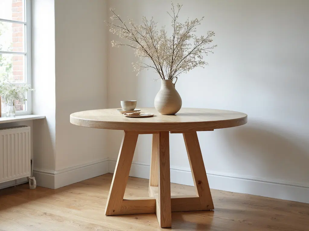 versatile neutral finish tables for small kitchens