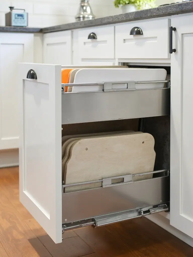 hidden storage under cabinets