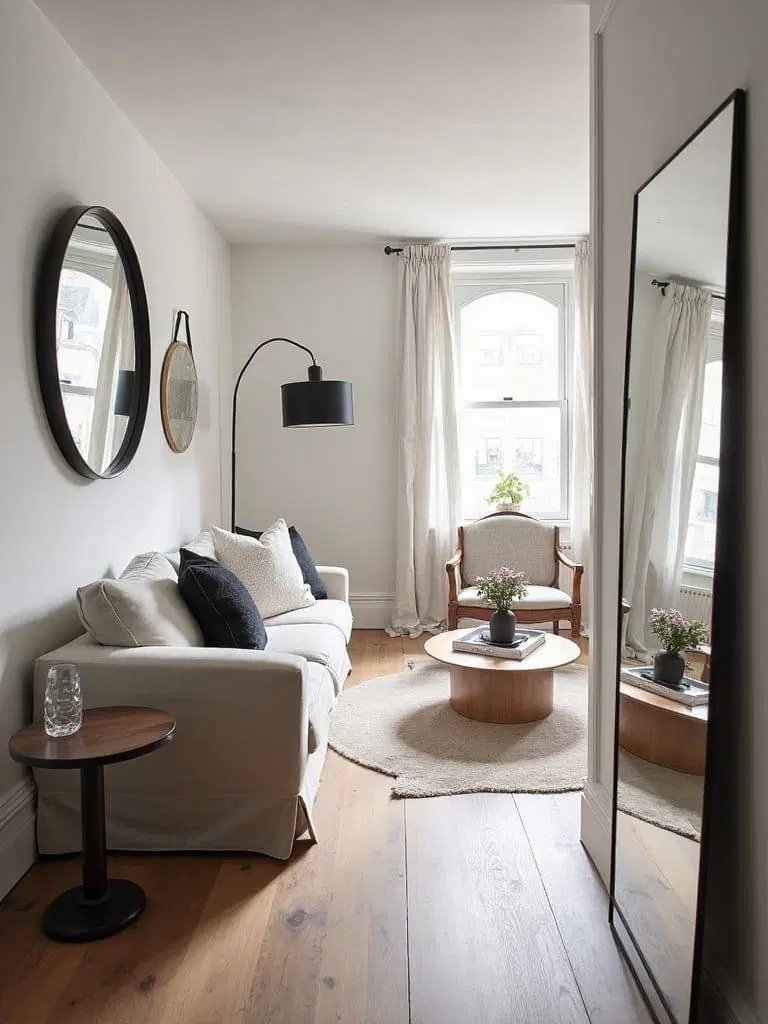 mirrors create illusion of space