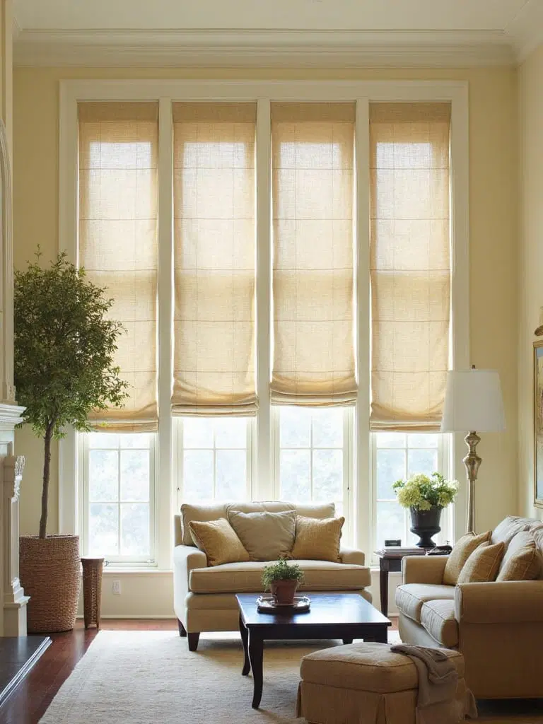 outside mount roman shades enhance room height