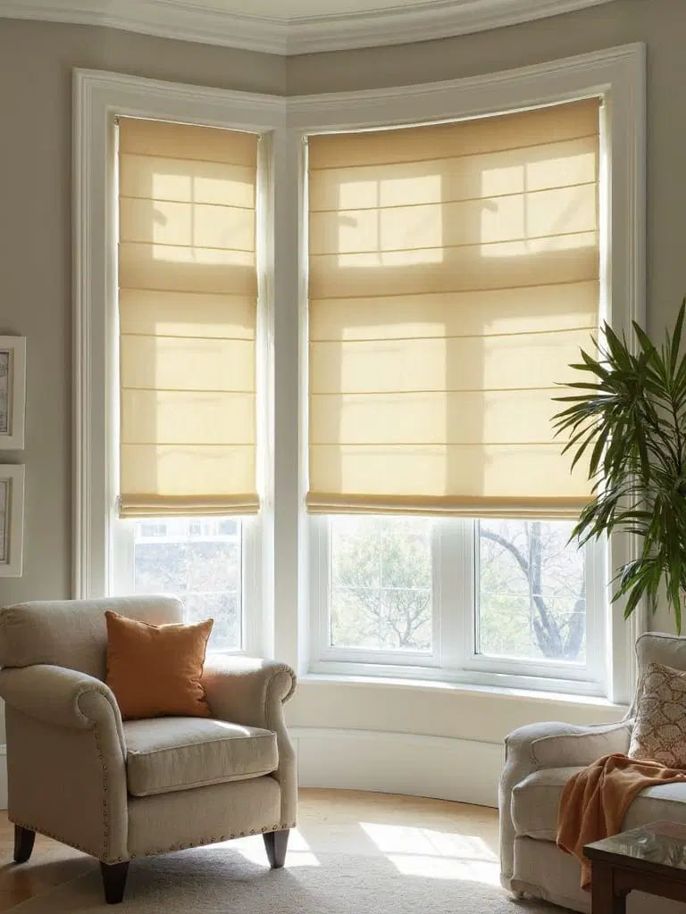 thermal lined roman shades for comfort