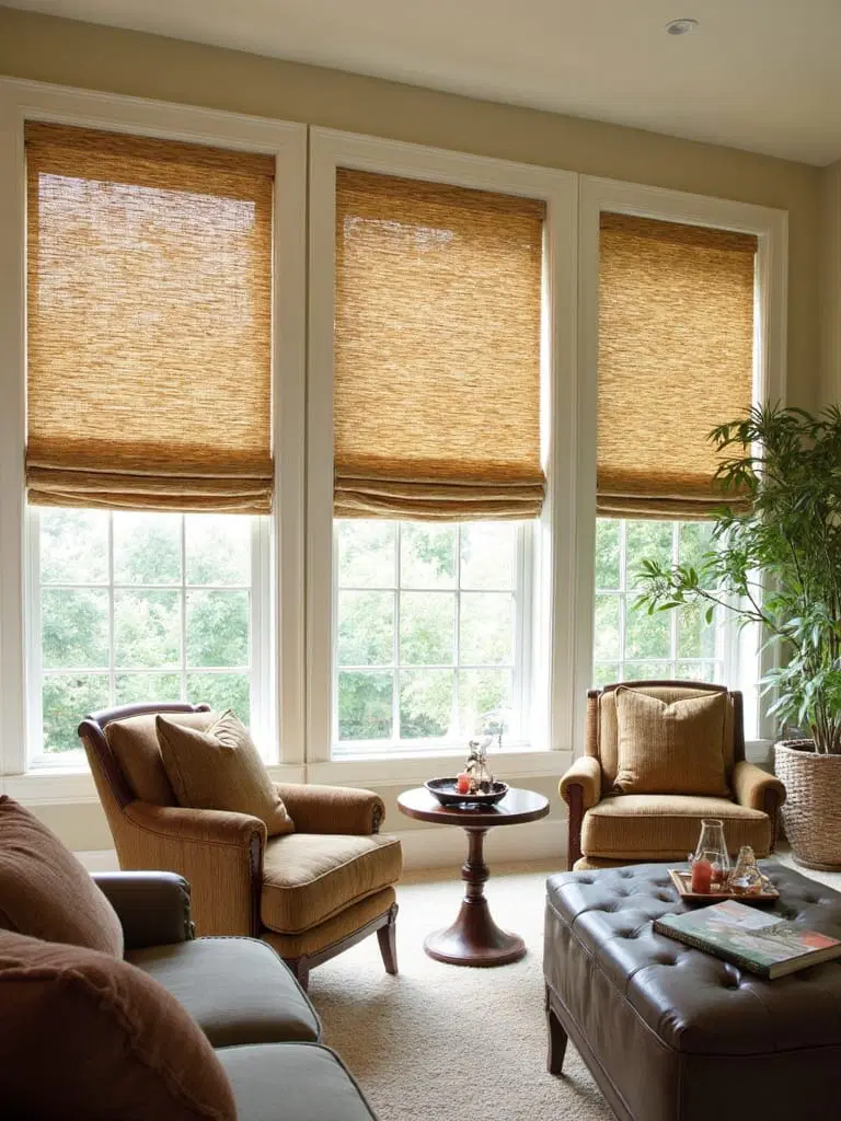organic fiber roman shades for natural look