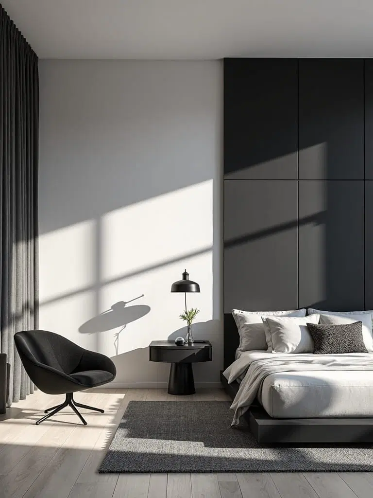 decorative accent wall in bedroom