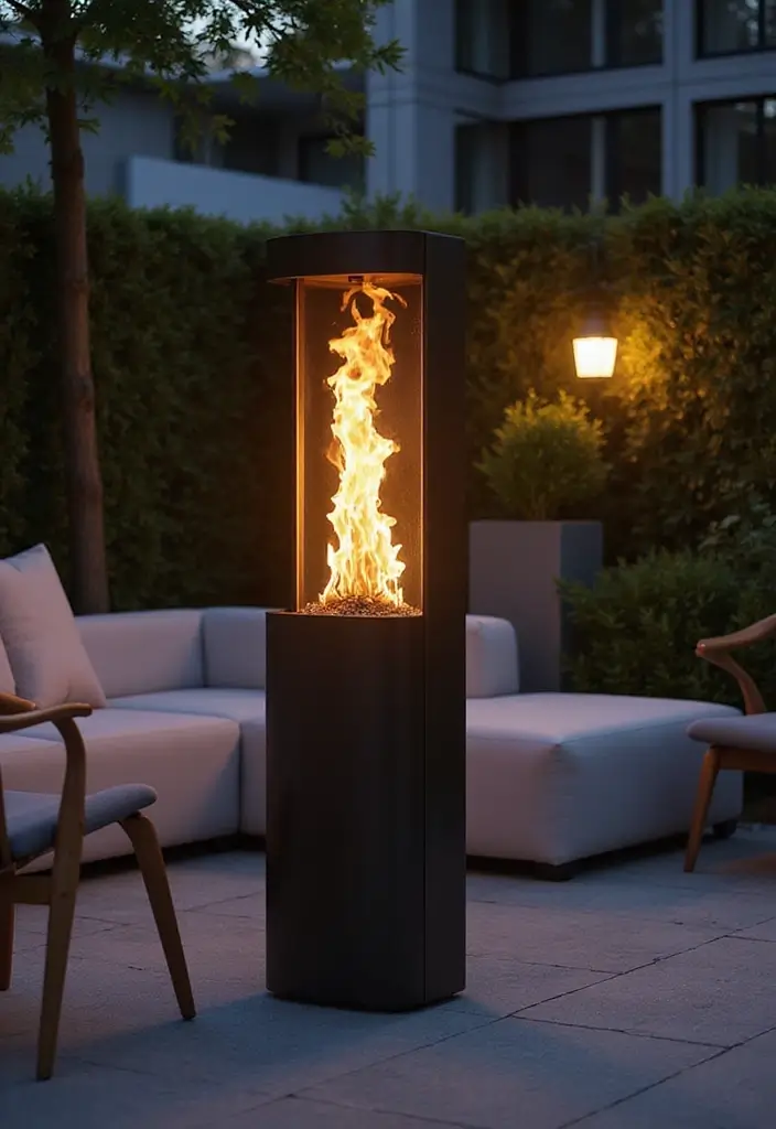contemporary fire column design
