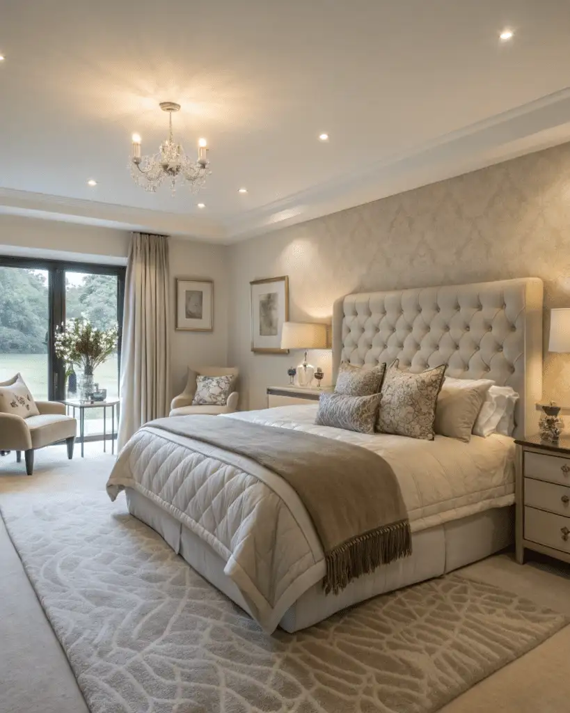 luxury bedding with layers