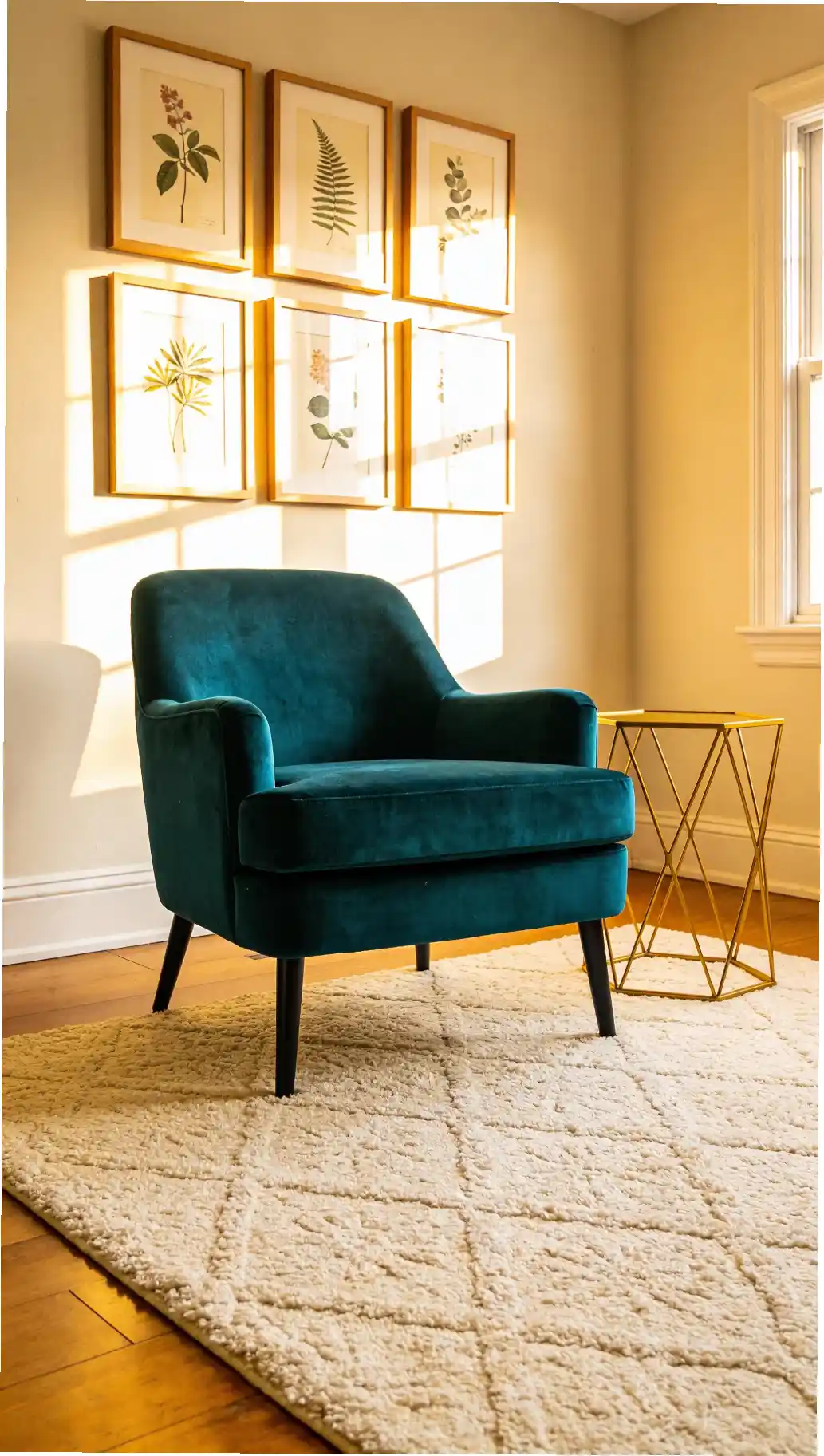 Dramatic Velvet Armchair Focal Point