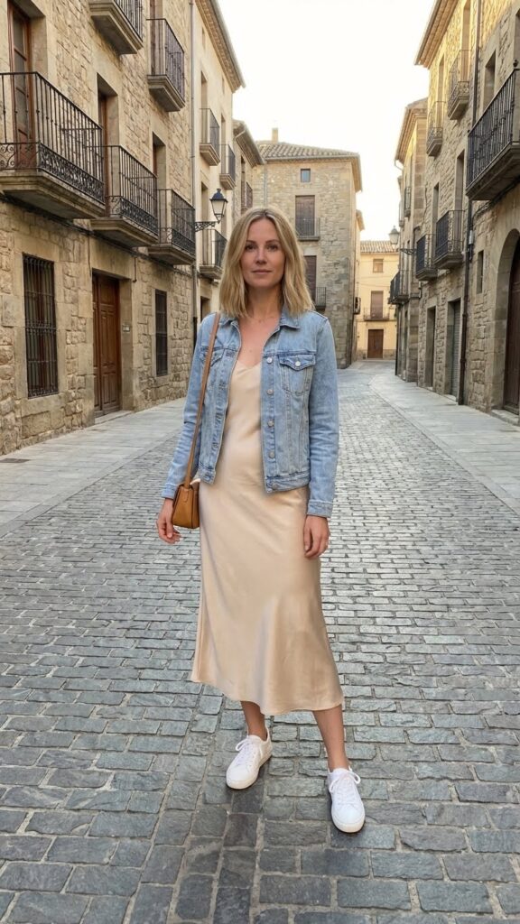 Midi Slip Dress Travel Outfit