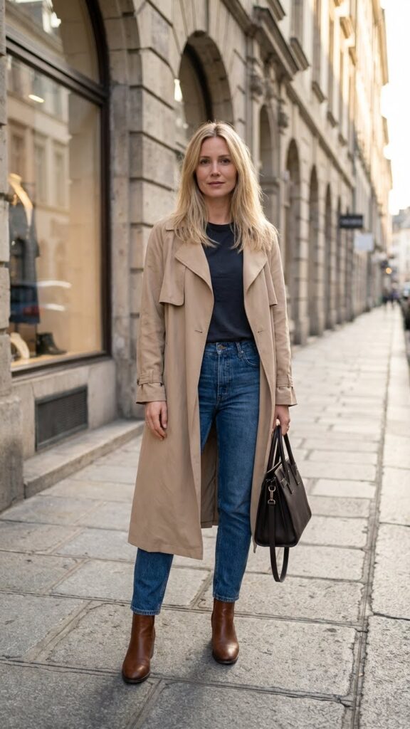 Trench Coat Travel Outfit