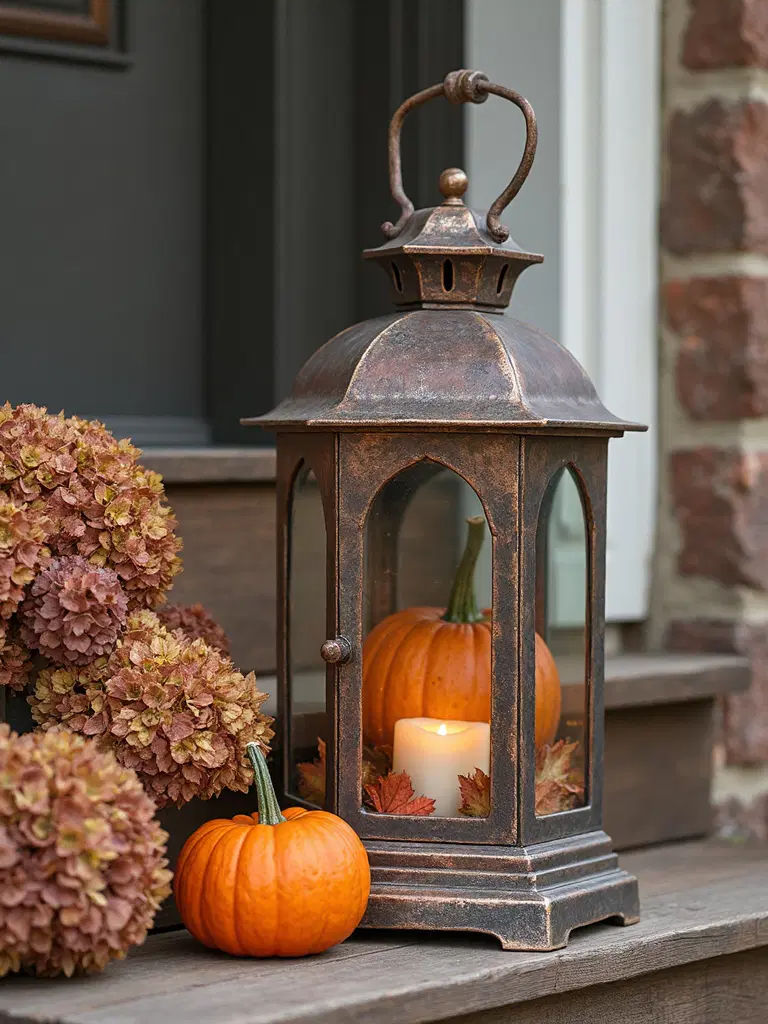 antique lanterns autumn decor
