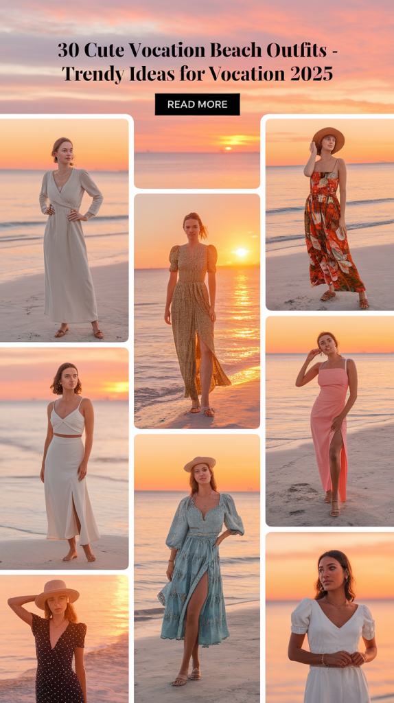 Elegant and stylish vacation beach outfits