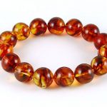 ... amber bracelet round beads - balls art.apb004 KFJQAZM