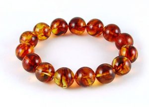 ... amber bracelet round beads - balls art.apb004 KFJQAZM