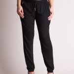 ... casual and comfy black summer maternity trousers JMYVPAG