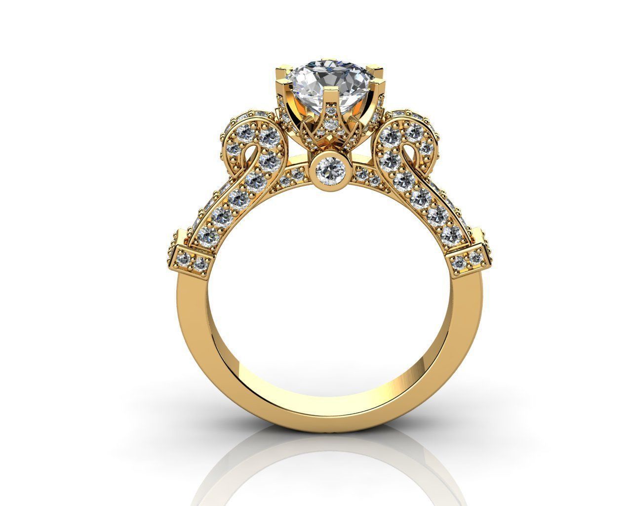 ... diamond antique rings 3d model stl 3dm 2 ... VHJESSU