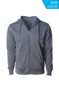 ... exp444pz poly-tech zip hooded sweatshirts in gunmetal heather colorway  ... LSMBAMW