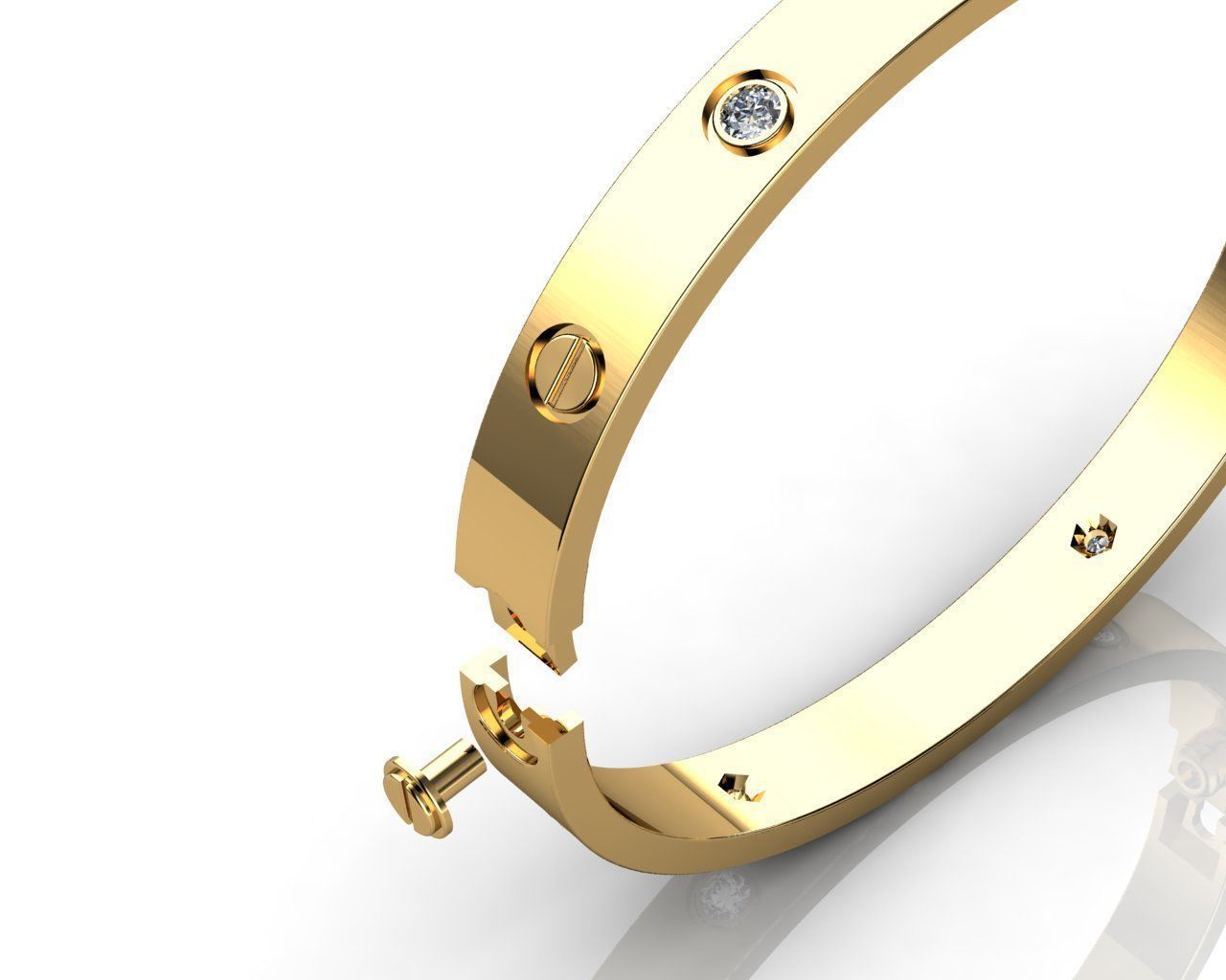 ... love bracelet yellow gold 3d model stl 3dm 4 ... CRAGOLV