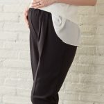 ... maternity trousers with elastic and belt at waist ... YFRCCIG