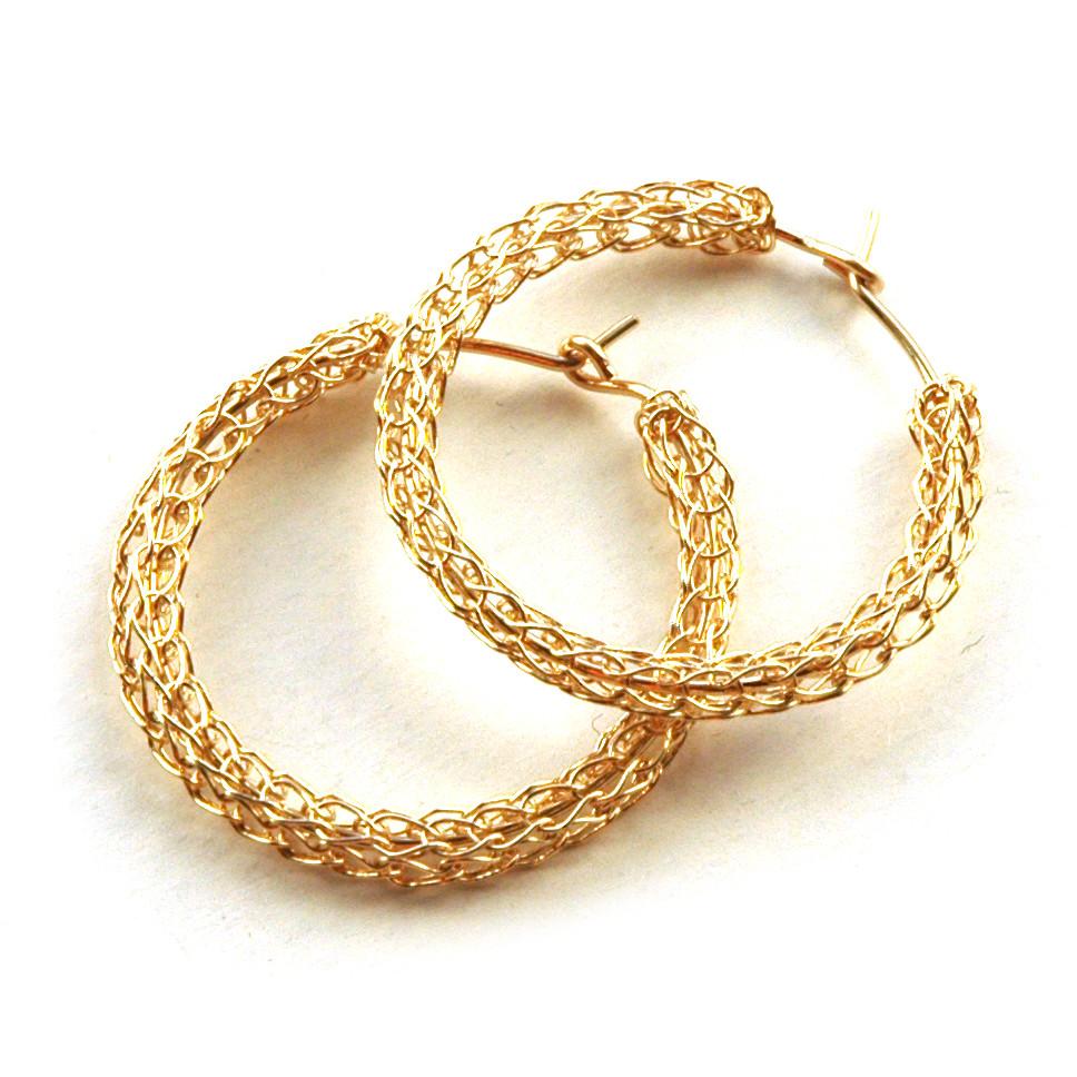 ... rose gold hoop earrings , medium hoops - yooladesign ... FSKCRQX