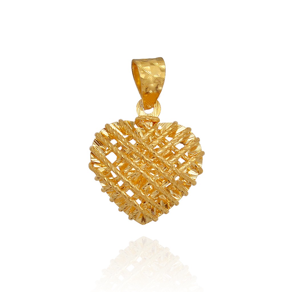 1.91 grams beautiful heart that hold your loved one gold pendant NQJTAHI