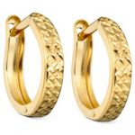 10k gold hoop earrings XMPZHSY