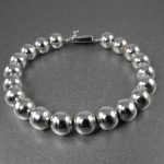 10mm sterling silver bead bracelet PGNHBXE