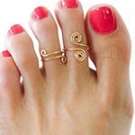 14k gold filled swirl wire wrap sets adjustable midi toe rings YTOOPUP