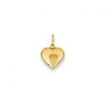 14k gold puffed heart charm pendant (0.59 in x 0.39 in) GDAUTOC