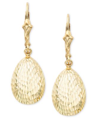 14k gold teardrop earrings CDJZAHY