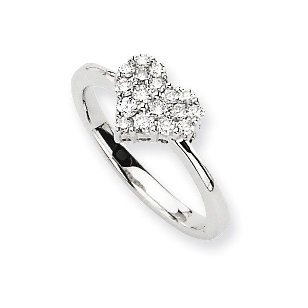 14k white gold diamond heart ring MSGMVPB
