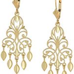 14k yellow gold chandelier earrings, 1.5 MJNPTIH