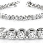18k white gold diamond tennis bracelet - 9.50ct tw assb871 PHFJZCV