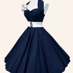 1950s dresses 1950s halterneck plain dress. made from cotton sateen fabric.  QBEWQPN