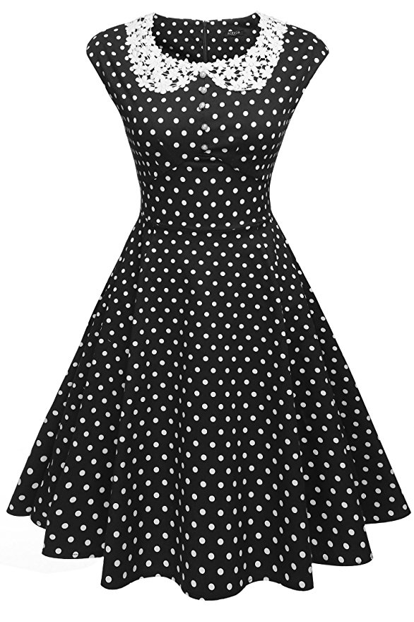 1950s dresses 1950s polka dot dresses classy polka dot pinup dress $26.50 at  vintagedancer.com VQVYZXL
