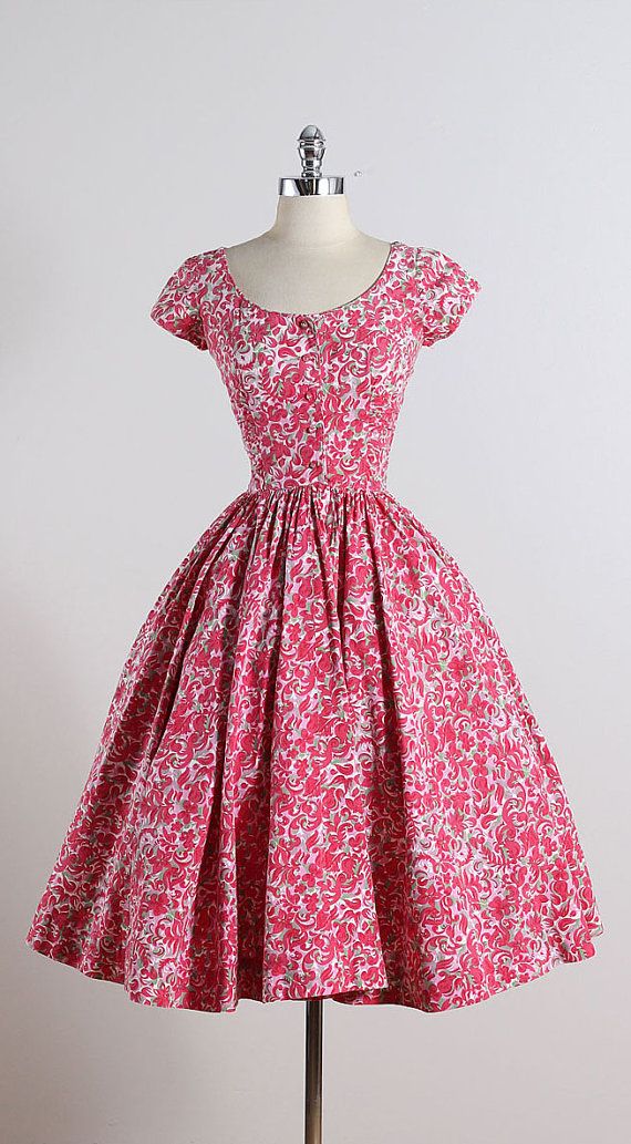 1950s dresses jerry gilden . vintage 1950s dress . vintage summer dress . 5591 XLIGTOF