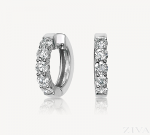 2 carat diamond huggie earrings BXZRSTL