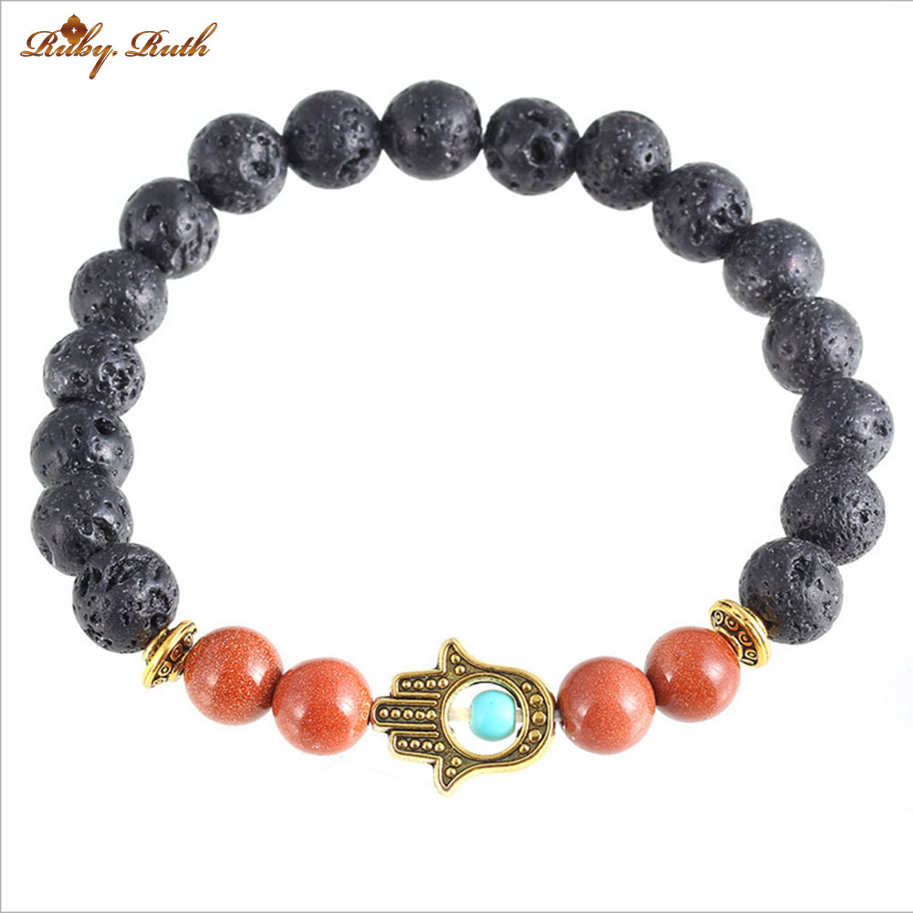 2017 brand design natural stone trendy popular bracelets onyx bead charm FPMGIEN