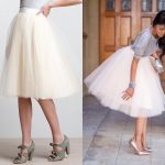 2017 white tutu skirts for women knee length puffy women skirts midi length PSNGIIP