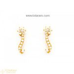 22k gold earrings for women with cz - 235-ger7689 - buy this XUGVKRO