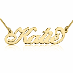 24k gold plated carrie name necklace ... TBIQBAL