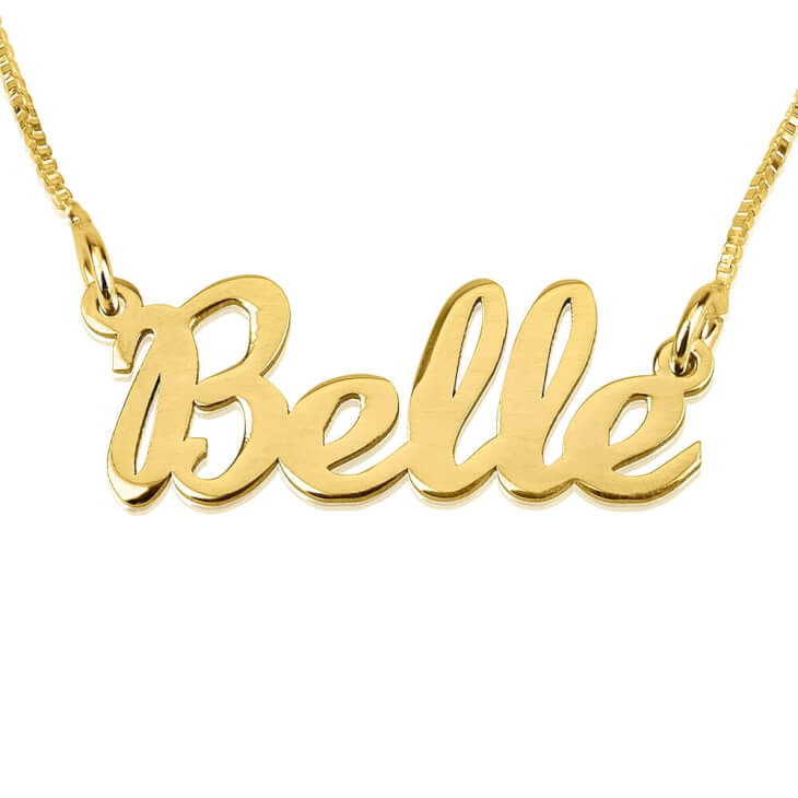 24k gold plated handwriting name necklace SHYDRSK
