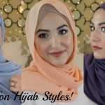 3 effortless chiffon hijab styles JFHVKWP