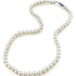 5.0-5.5mm japanese akoya white pearl necklace- aaa quality PRTKELZ