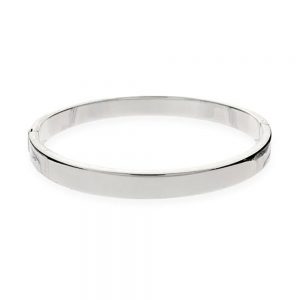 5mm flat engravable sterling silver bangle bracelet UWWQULS