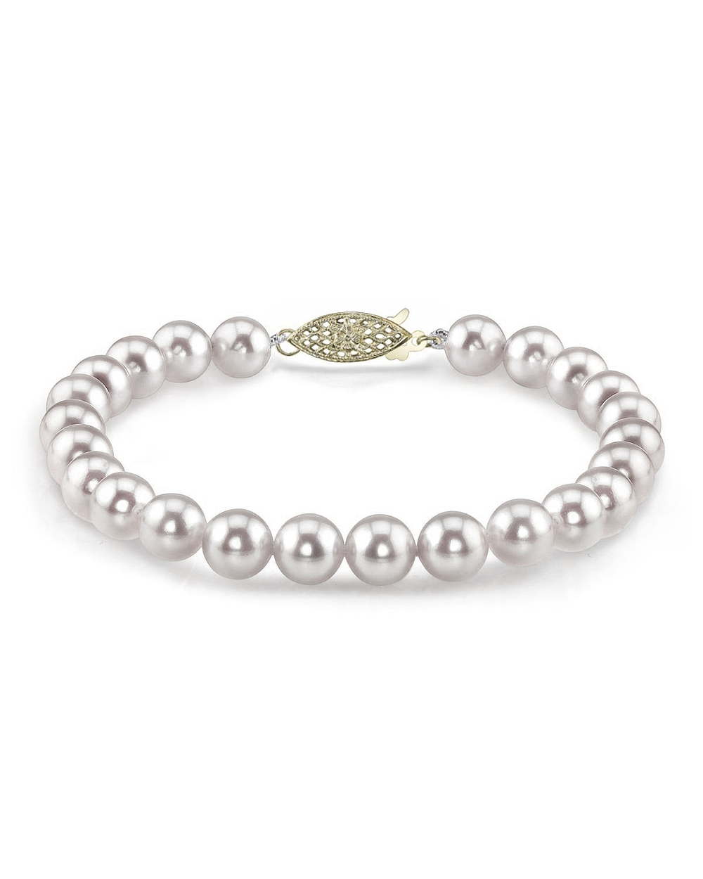 7.0-7.5mm akoya white pearl bracelet- choose your quality HNHQQAL