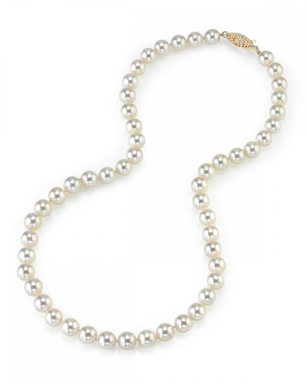 7.0-7.5mm japanese akoya white pearl necklace- aaa quality IUNFRGK