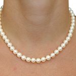 7-8mm white freshwater pearl necklace VKRTBUF