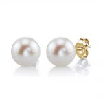 7mm white freshwater pearl stud earrings ZNJKXRM