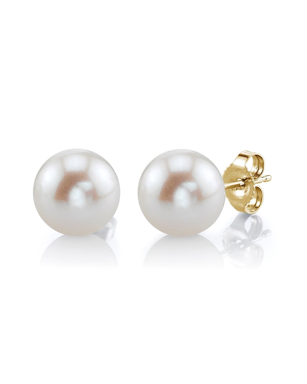 7mm white freshwater pearl stud earrings ZNJKXRM