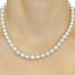 8-9mm white freshwater pearl necklace YRNAEFM
